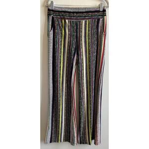 Boho Palazzo Pants Sz S Festival Fairy Wide Leg Multicolor Geo Print Lounge